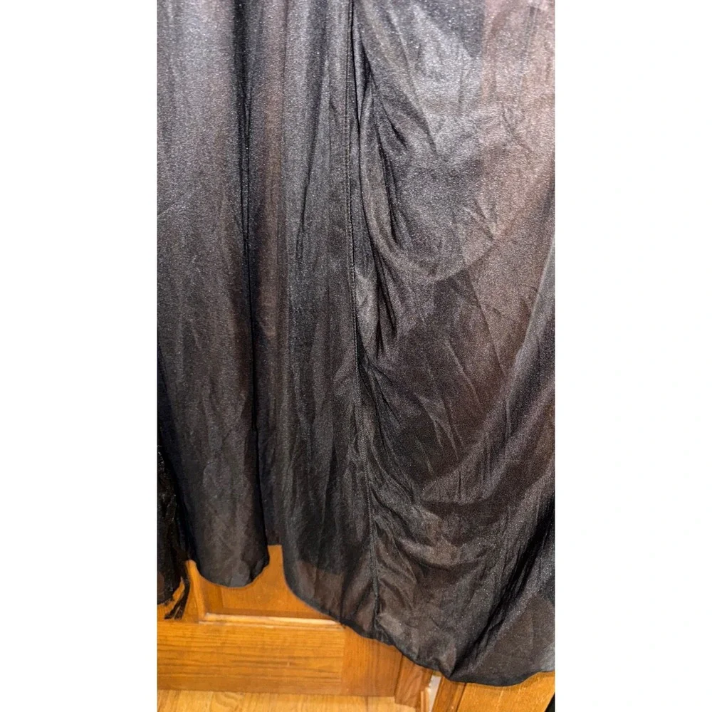 Hooded Cape Deluxe Black Mesh Adult Halloween Cosplay Unisex One Size costume